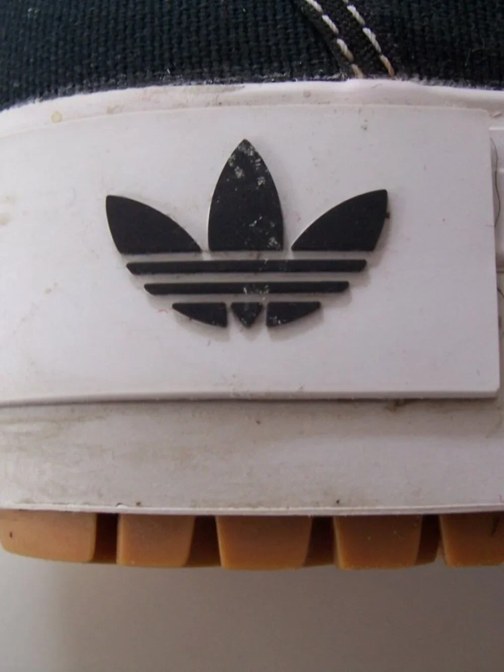 Adidas Black High-Top Canvas Sneakers with Cream Sole Trim  Size 8.5